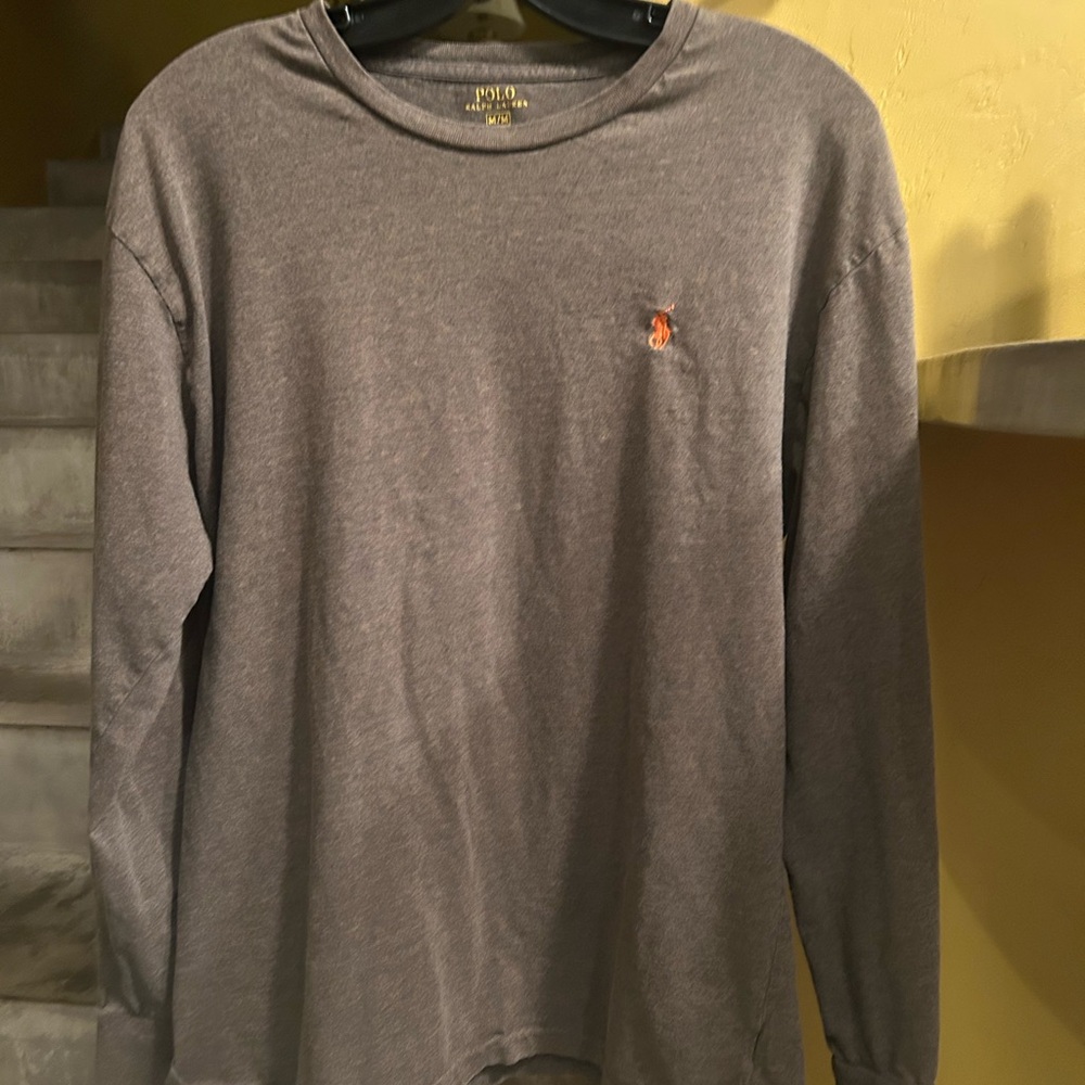 Polo by Ralph Lauren Men's Grey-Green Long Sleeve